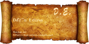 Dús Edina névjegykártya
